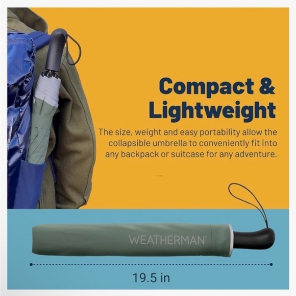 NEW Rare Weatherman Marco Simone Rome Italy Ryder Cup Golf Collapsible Umbrella - Picture 6 of 12